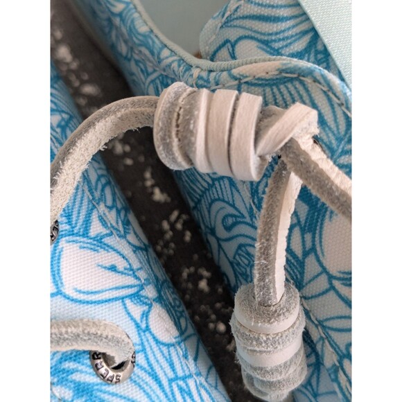 Sperry Crest Vibe Platform Sneaker Women sz 12 Blue Tropical Cushion Hawaiian - Picture 7 of 11